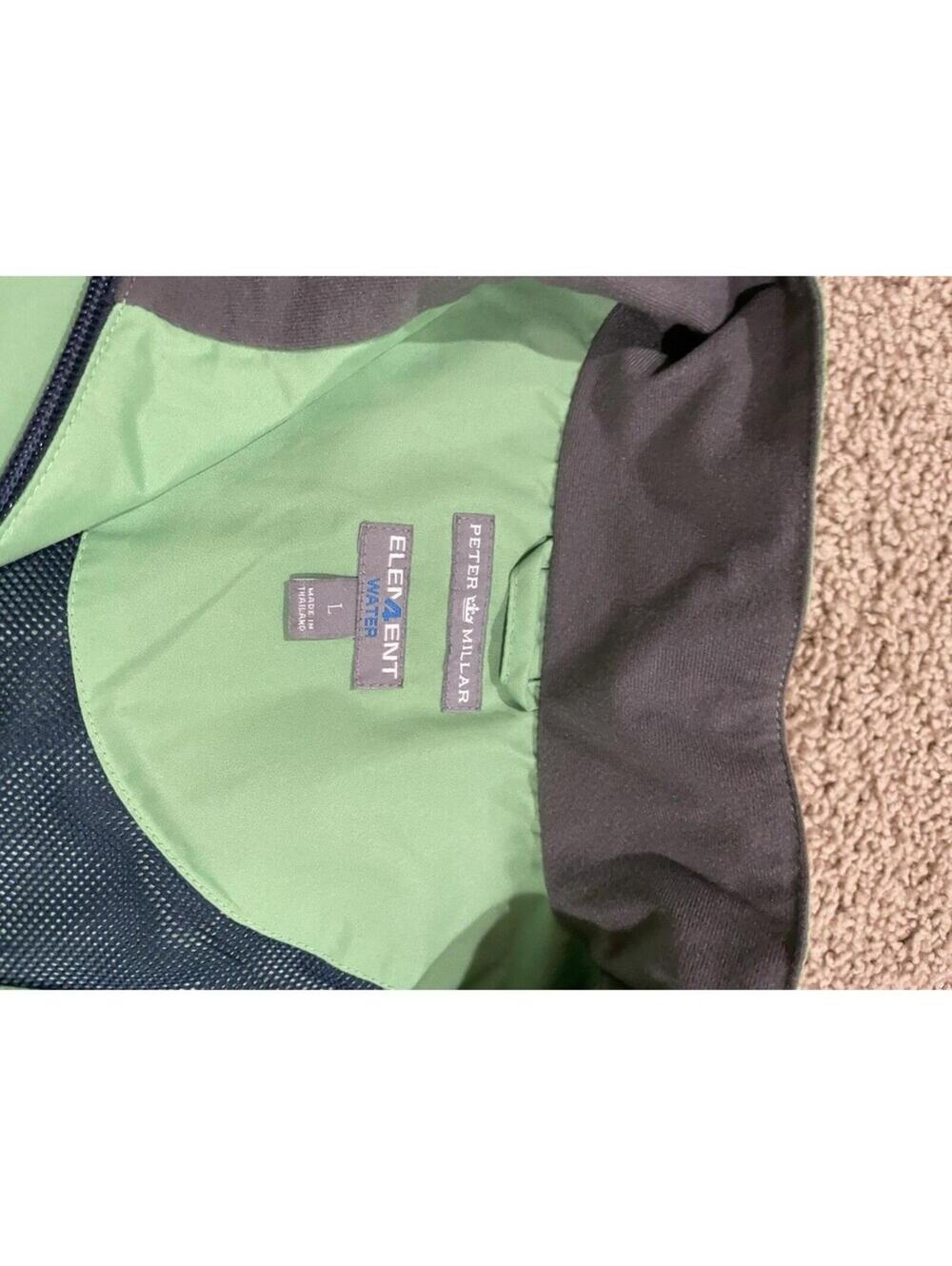 Peter Millar Women's Rain Jacket Coat Full Zip Green L Large 1/2 Sleeve Pockets - Picture 6 of 10
